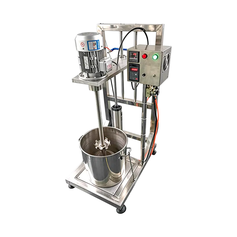Disperseur pneumatique à grande vitesse avec chauffage pour pigments cosmétiques