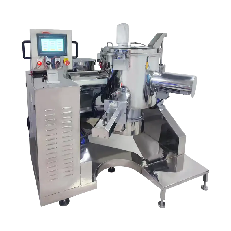 Machine de mélangeur de poudre à grande vitesse à triple hachoir de 100 L avec système de pulvérisation d'huile